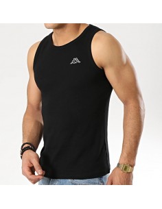 CAMISETA DE TIRAS HOMBRE KAPPA LOGO CARSENAC SKIN NEGRO