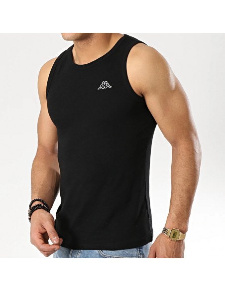 CAMISETA DE TIRAS HOMBRE KAPPA LOGO CARSENAC SKIN NEGRO