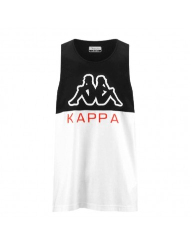 CAMISETA DE TIRAS HOMBRE KAPPA LOGO ERIC BLANCO/NEGRO