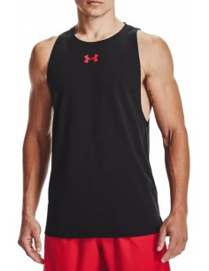 CAMISETA DE TIRAS HOMBRE UNDER ARMOUR NEGRO/ROJO