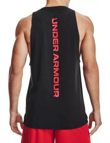 CAMISETA DE TIRAS HOMBRE UNDER ARMOUR NEGRO/ROJO