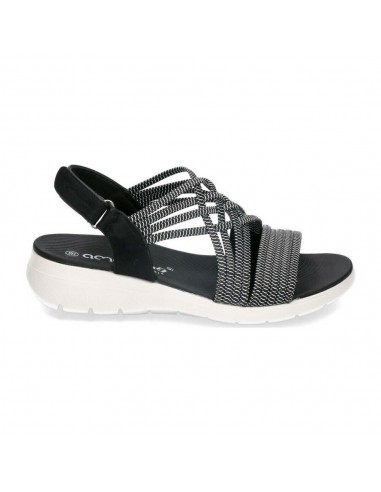 SANDALIAS MUJER AMARPIES NEGRO TIRAS ELÁSTICAS ABZ26583
