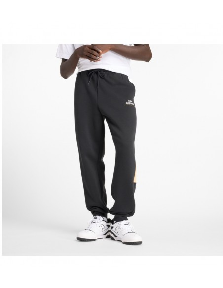 PANTALON ALGODON HOMBRE NEW BALANCE CLASSICS FL JOGG NEGRO