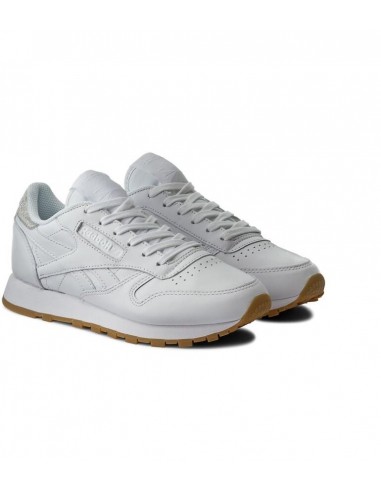 ZAPATILLAS REEBOK CL LTHR MET DIAMOND BLANCO/PLATA