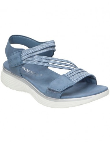 SANDALIAS MUJER AMARPIES TIRAS ELÁSTICAS AZUL