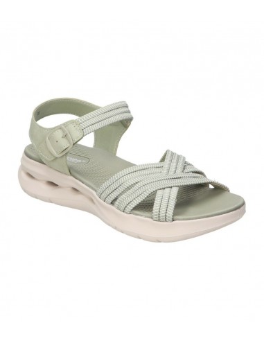 SANDALIAS MUJER AMARPIES TIRAS ELASTICAS VERDE KAKI