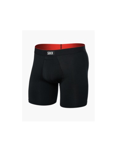 SAXX MULTI SPORT MESH BOXER BRIEF FLY BLACK