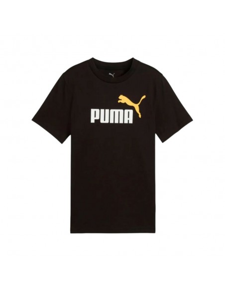 CAMISETA NEGRA PUMA ESS 2 COL Nº1 LOGO JUNIOR UNISEX BLACK GOLD 685778-56