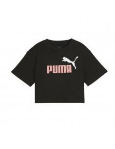 CAMISETA NEGRA PUMA ESS 2 COLOR LOG black poised pink...