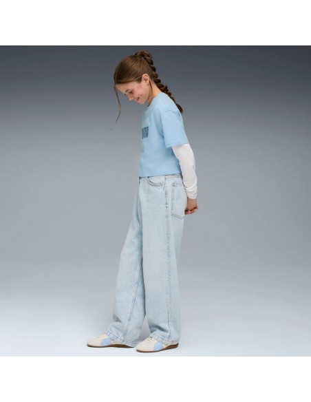 CAMISETA AZUL PUMA ESS 2 COLOR LOGO haute tropic JUNIOR 686071-48