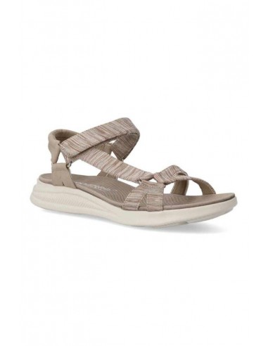 SANDALIA MUJER AMARPIES TAUPE CON CIERRE DE VELCRO
