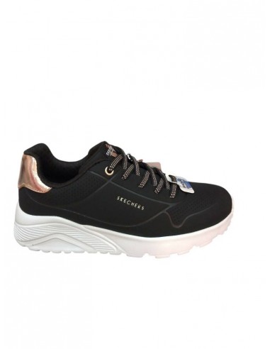 Calzado Sneaker-Skechers UNO LITE-METALLIC MODE 310384L-BLK NIÑA-NEGRO