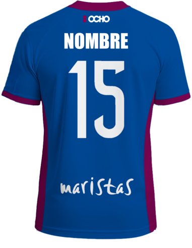 :OCHO CAMISETA AZUL MARISTAS FUTBOL