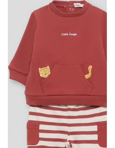 CHANDAL BEBE NIÑO STREET MONKEY GRANATE LEOPARDO