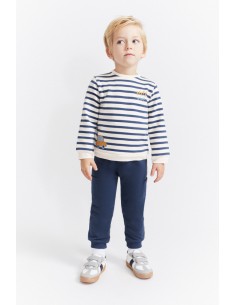 CHANDAL BEBE NIÑO STREET MONKEY FRANJAS AZUL