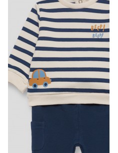 CHANDAL BEBE NIÑO STREET MONKEY FRANJAS AZUL 2