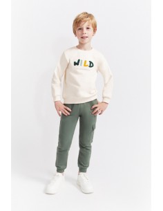 CHANDAL BEBE NIÑO STREET MONKEY WILD BEIGE VERDE