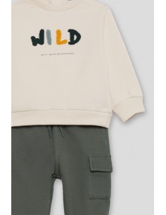 CHANDAL BEBE NIÑO STREET MONKEY WILD BEIGE VERDE 2