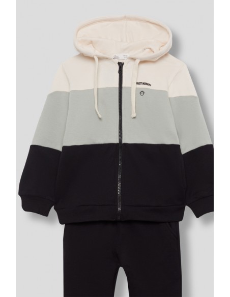 CHANDAL NIÑO STREET MONKEY FRANJAS BEIGES GRIS