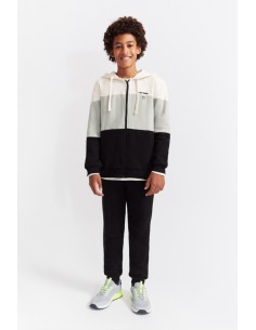 CHANDAL NIÑO STREET MONKEY FRANJAS BEIGES GRIS 2