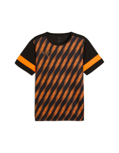 Camiseta negra-naranja Puma negra JR