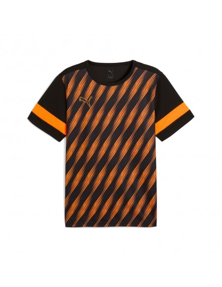 Camiseta negra-naranja Puma negra JR