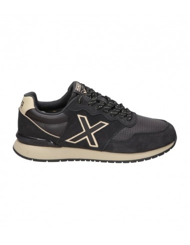 ZAPATILLAS HOMBRE MUNICH DASH PREMIUN NEGRO BEIS PIEL