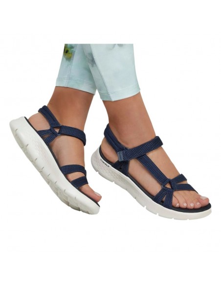 Sandalia azul Skechers azul mujer