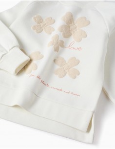 SUDADERA NIÑA ZIPPY CON FLORES EN RELIEVE 2