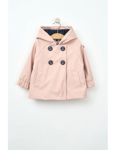 CHUBASQUERO BEBE CON FORRO INTERIOR BATELA BOTONES ANCLA