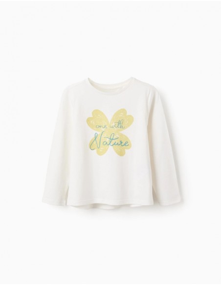 CAMISETA MANGA LARGA ZIPPY NIÑA ALGODON NATURE