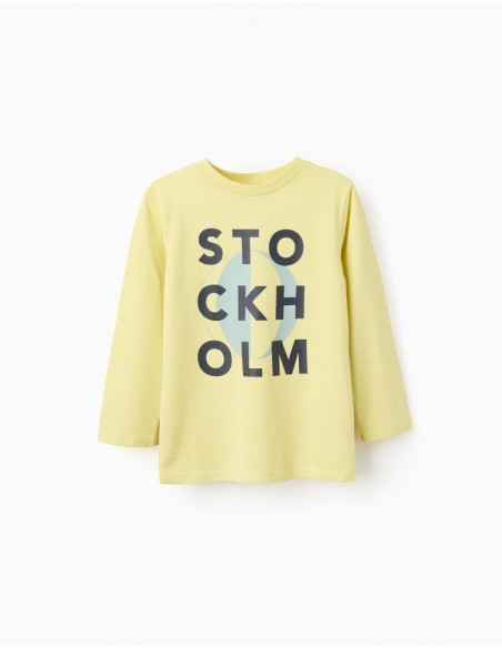 CAMISETA MANGA LARGA ZIPPY ALGODON STOCKHOLM VERDE