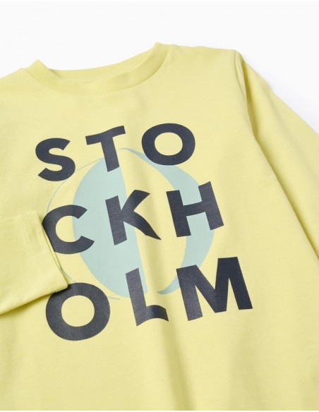 CAMISETA MANGA LARGA ZIPPY ALGODON STOCKHOLM VERDE