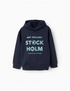 SUDADERA CON CAPUCHA ZIPPY NIÑO MARINO