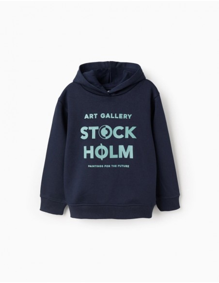 SUDADERA CON CAPUCHA ZIPPY NIÑO MARINO