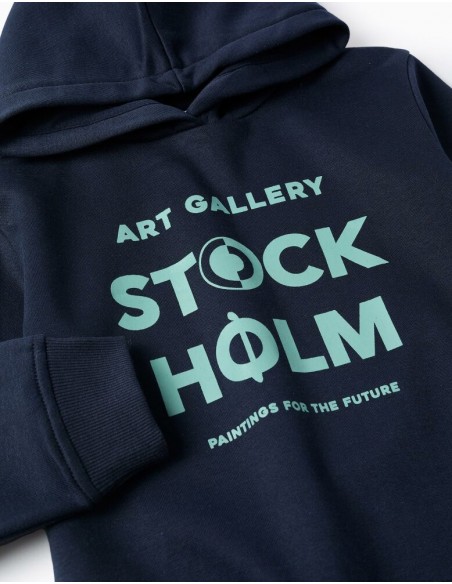 SUDADERA CON CAPUCHA ZIPPY NIÑO MARINO