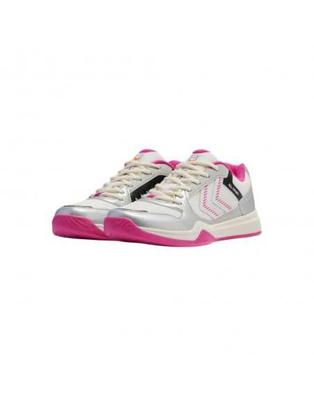 Zapatilla blanca indoor Hummel blanca JR