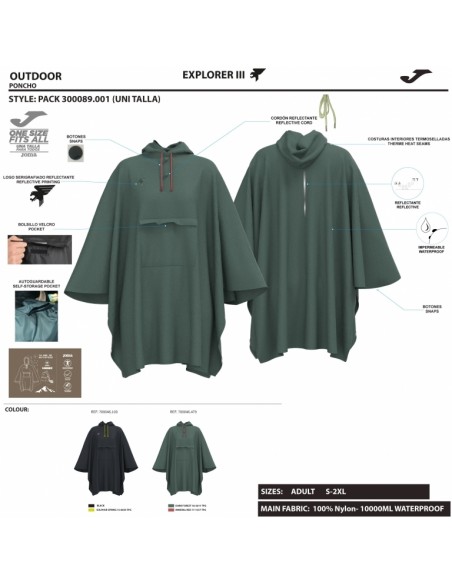 PONCHO IMPERMEABLE JOMA EXPLORER III