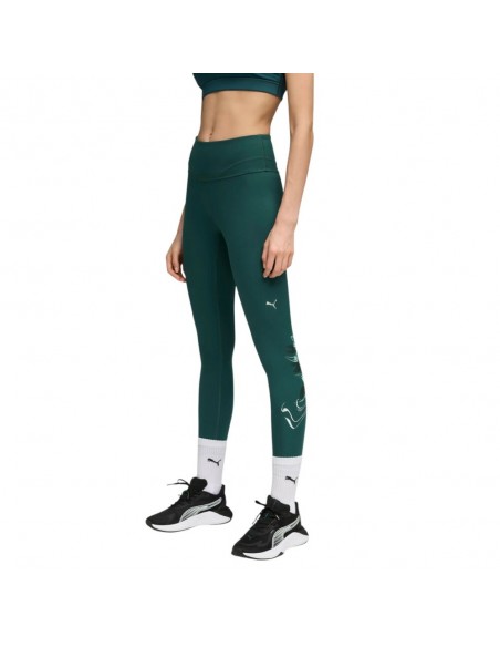 Malla verde oscuro Puma verde oscuro mujer