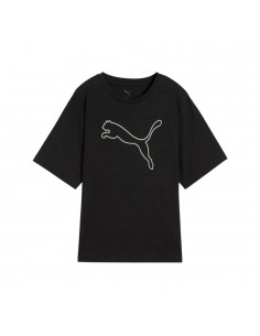 Camiseta negra Puma negra mujer