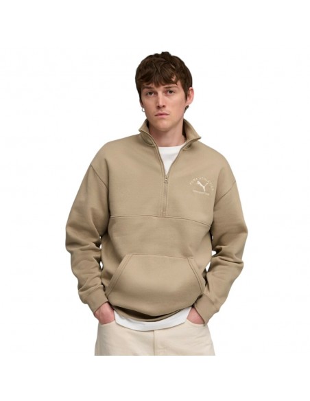 Sudadera marron Puma marron hombre