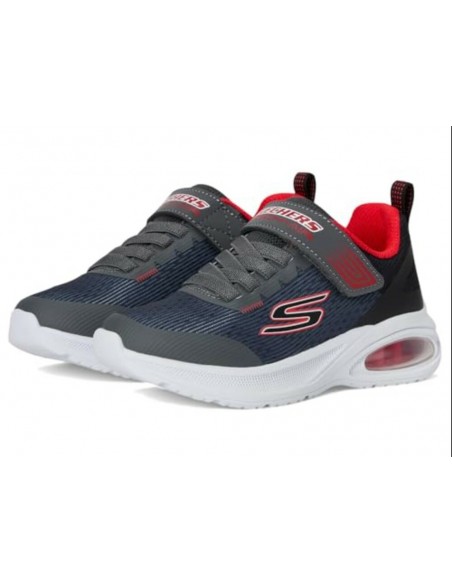 Calzado-SKECHERS MICROSPEC MAX ADVANCE-SQUAD-P-404105L-CCBK-NIÑO-GRIS