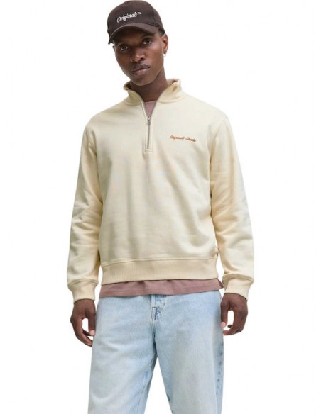 Sudadera JACK & JONES JORNORREBRO EMB SWEAT HIGH NECK SN 12282899 Beige Beige