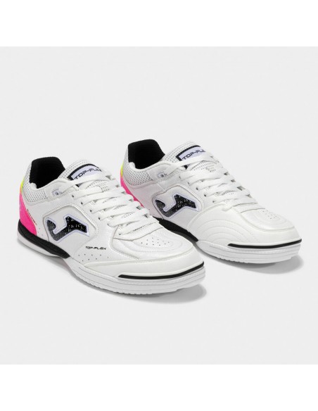 BOTAS FÚTBOL SALA JOMA TOP FLEX 2532 BLANCO FUCSIA