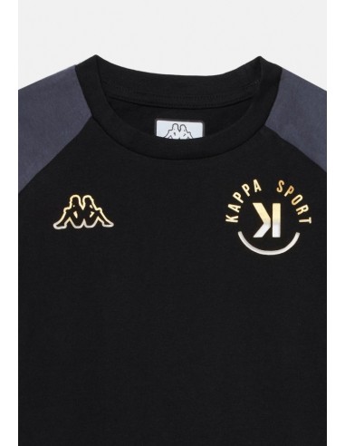 Camiseta negra KAPPA NEGRA LOGO SCARIF UNISEX