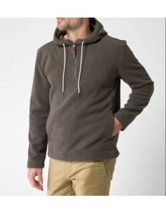 SUDADERA MEDIA CREMALLERA CON CAPUCHA HOMBRE BATELA