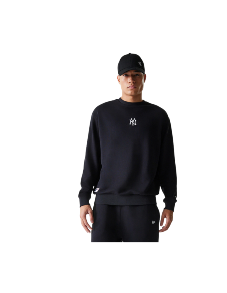 Sudadera negra cuello NEW ERA negra Crewneck Oversized New York Yankees MLB League Essential Midi