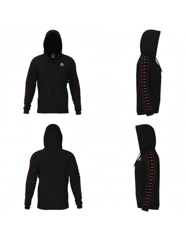 CHAQUETA CHANDAL negra KAPPA negra BANDA ZAMIN 4