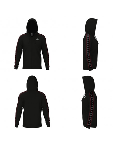 CHAQUETA CHANDAL negra KAPPA negra BANDA ZAMIN 4