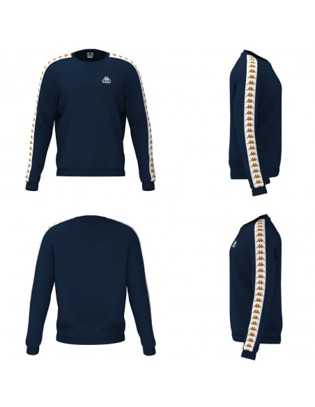 SUDADERA azul KAPPA azul  CUELLOS REDONDO BANDA VOMIS 3